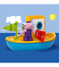 Set LEGO DUPLO Excursión en Barco de Peppa Pig, con figuras de Abuelo Pig y Peppa Pig, barco flotante, accesorios de playa y más.