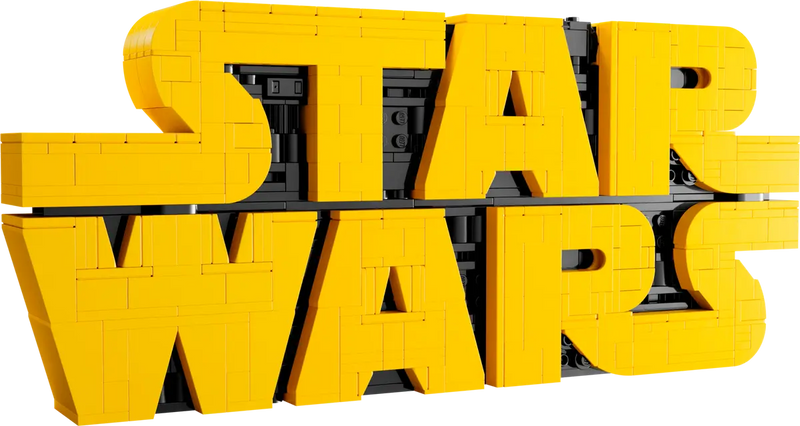 Logotipo de Star Wars LEGO 75407 totalmente montado y expuesto