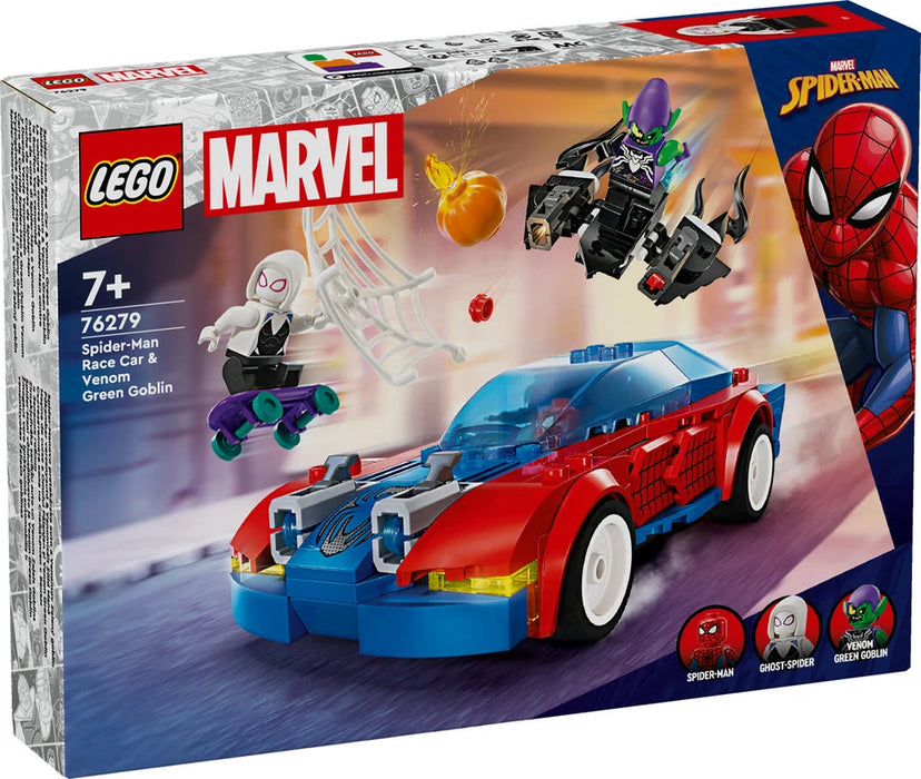 Lego Super Heroes Coche de Carreras de Spider-Man y Duende Verde Venomizado (76279)