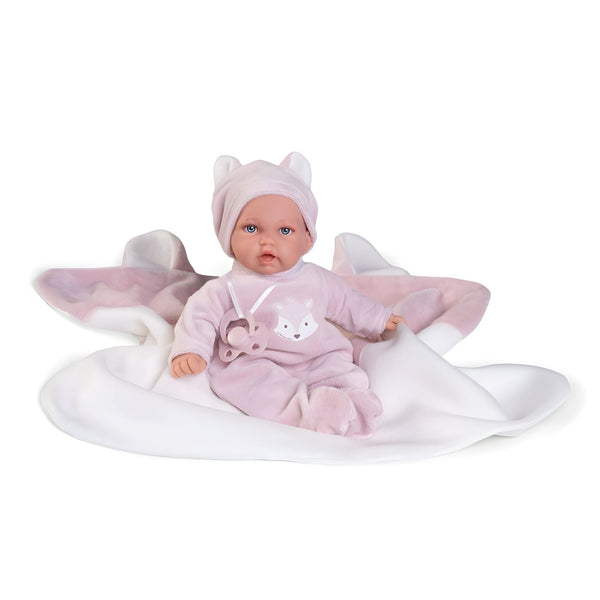 Muñeca Antonio Juan Petit con mantita zorrito referencia 12439
