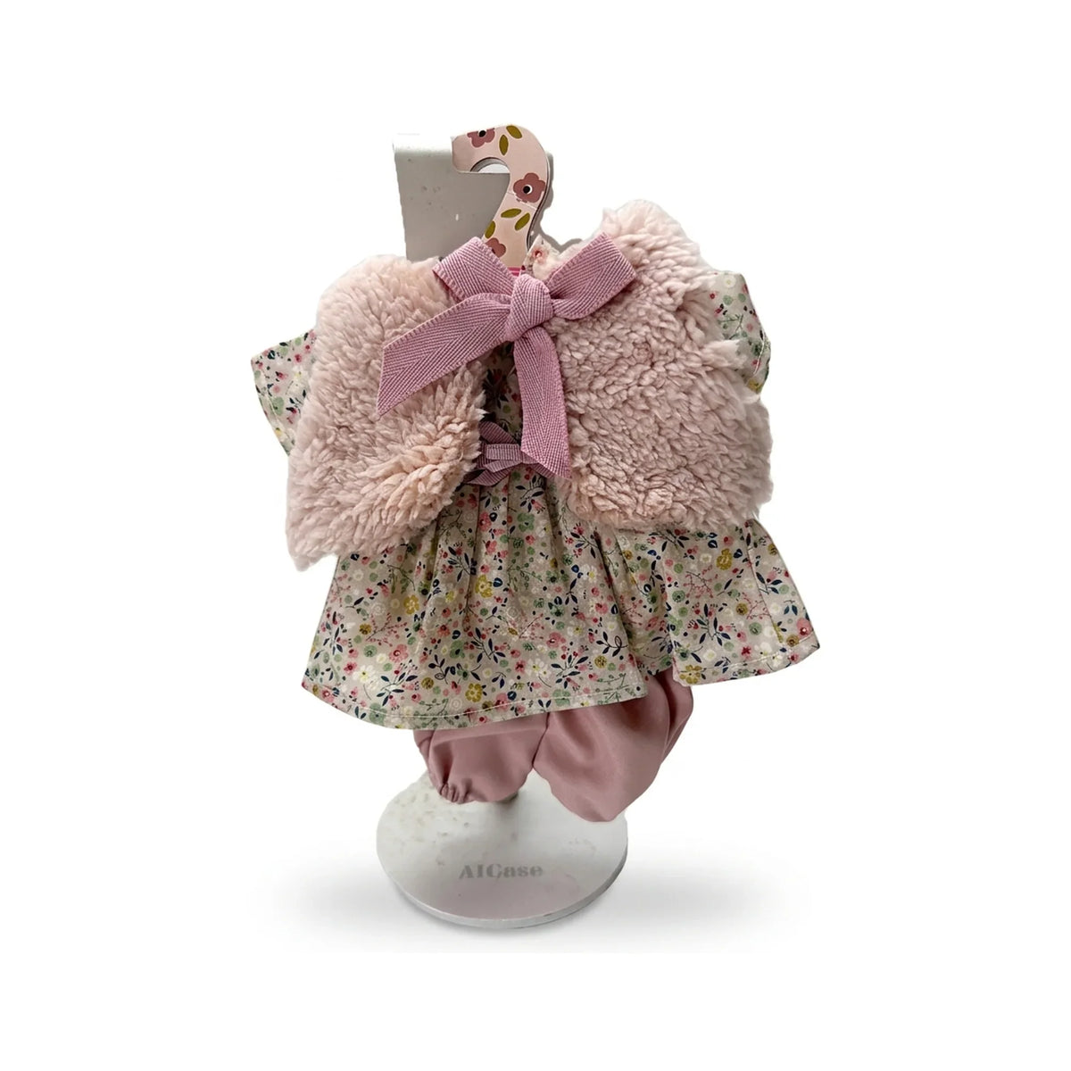 Vestido flores y chaqueta rosa 26cm Antonio Juan · 91026-16 | Híper Ocio