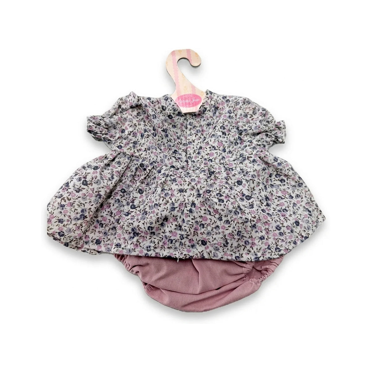Vestido flores y braguita rosa 42cm Antonio Juan · 91042-100 | Híper Ocio