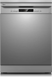 Midea MFD60S210S-1 lavavajillas 60 cm silver vista frontal con panel de control y display LCD