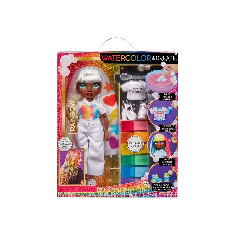 MGA Rainbow High  Watercolor & Create Ojos Verdes 22 Cm Con Accesorios (507734)