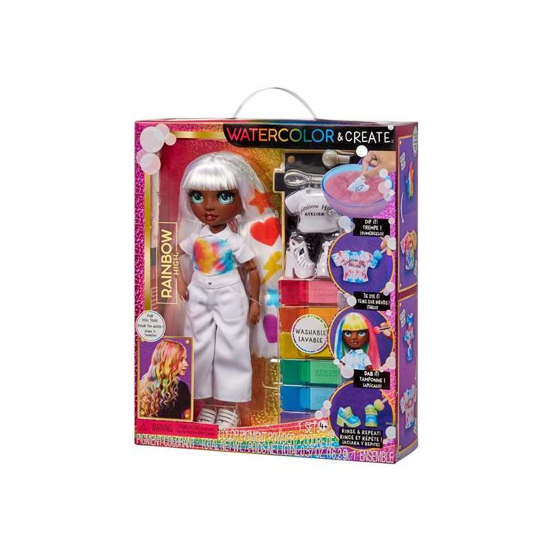 MGA Rainbow High  Watercolor & Create Ojos Verdes 22 Cm Con Accesorios (507734)