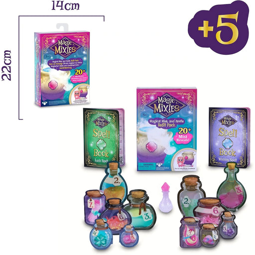 Medidas del pack de recarga Magic Mixies: 14 por 22 centímetros