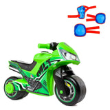 Pack Moto Correpasillos Moltó Premium Verde + Set de Protecciones