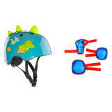 Pack Casco Infantil Moltó Dino + Set de Protecciones Azul