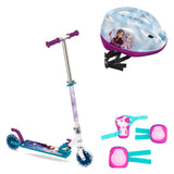 Pack Patinete Frozen + Casco Frozen + Protecciones