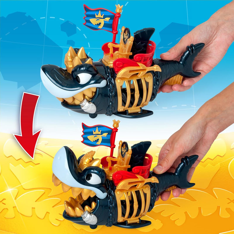 PIRATIX King Shark Dents dorées - Requin articulé avec une cage pour PIRATIX King Shark Dents dorées - Requin articulé avec une cage pour