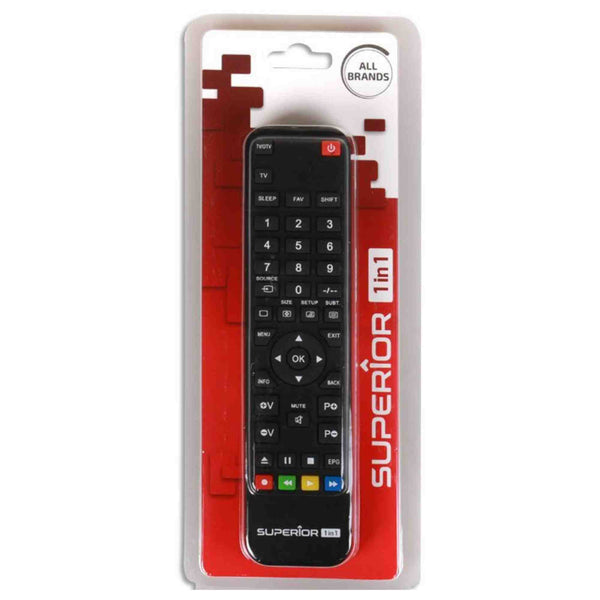 Mando Universal Superior 1 en 1 listo para sustituir el mando original de cualquier dispositivo.

