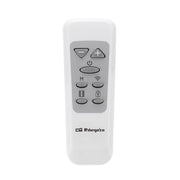 Mando a distancia del emisor térmico Orbegozo RRW con botones de control de temperatura, programación y funciones especiales
