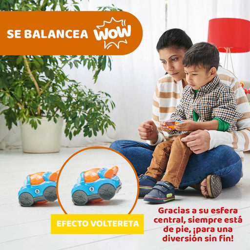 Mando radiocontrol sencillo de 3 botones grandes del Rolly Coupe RC Chicco: marcha adelante, marcha atrás y bocina con efectos de sonido
