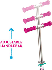 Manillar del patinete Barbie Mondo con altura ajustable entre 72 y 76,5 cm.