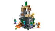 Mazmorra LEGO Minecraft con niveles, zombis, cactus, escalera y cofres