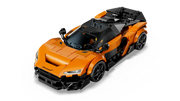 McLaren W1 LEGO 77257 vista superior alerón ajustable motor trasero detallado
