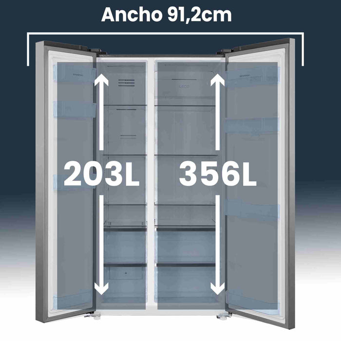 Display Touch Control del Frigorífico Americano Infiniton SBS-562A77XDC con control de temperatura Bi-Zona.