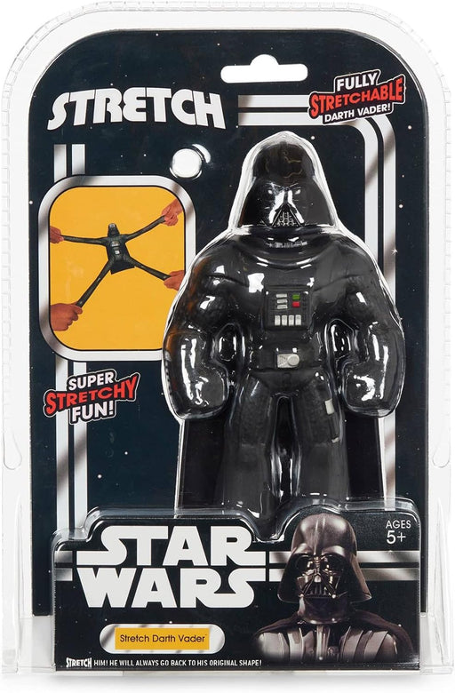 Mini Stretch Star Wars Darth Vader figura estirable de Famosa con diseño auténtico del Lord Sith en material elástico negro
