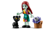 Minifigura Sally LEGO 43288 vestido retazos gatito negro cesta flor morada
