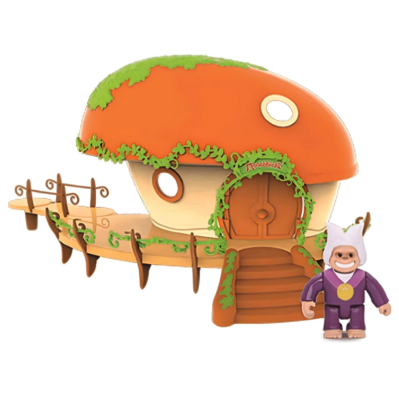 Conjunto de juego Monchhichi Playset Casa con terraza, árbol escalera y plantas decorativas