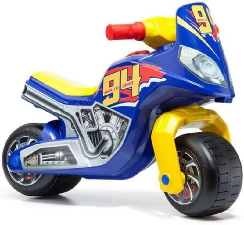 Moto Correpasillos Cross Moltó para niños 18m-5años, desarrollo motor y equilibrio, diseño realista, estabilidad garantizada, sillín 30cm altura
