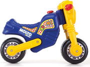 Moto Cross M1 Team Moltó correpasillos con colores deportivos, faro delantero, ruedas competición, materiales resistentes, diversión activa todo terreno
