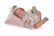 Muñeca Antonio Juan Recién Nacida Lúa pompon Ref 33001 con biberón


