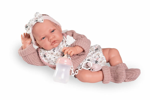 Muñeca Antonio Juan Recién Nacida Lúa babero. Cuerpo con relleno especial referencia 33390