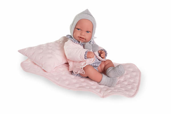 Muñeca Antonio Juan Recien Nacida Pipa manta acolchada referencia 50425