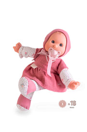 Muñeca musical Mi Primer Antonio Juan con vestido rosa
