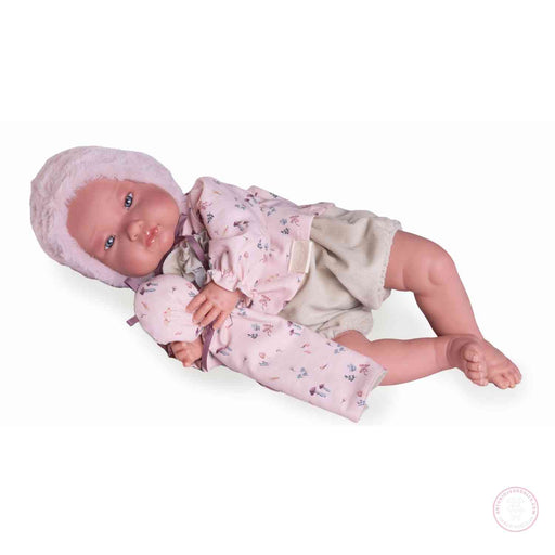 Muñeca reborn 52 cm con capota suave y cuerpo con peso
