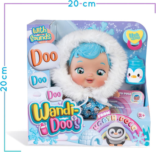 Muñeco de peluche Wandi-Doo Blue Eskimo FAMOSA ideal para abrazar y jugar, diseño esquimal en tonos azules
