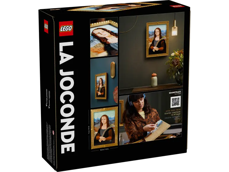 Muestra de las opciones de personalización de los ojos en LEGO Art La Mona Lisa.
