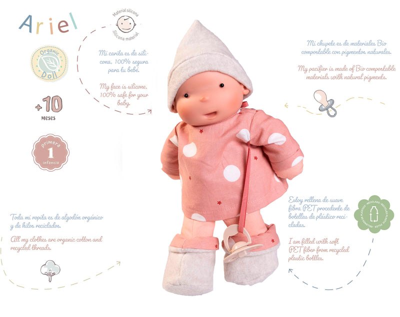 Muñecas Antonio Juan - Ariel naranja. Organic doll (86324)