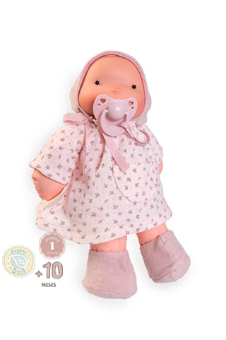 Antonio Juan dolls - Pink Ariel with matching hood. Organic doll (86322)