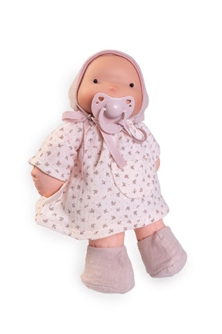Antonio Juan dolls - Pink Ariel with matching hood. Organic doll (86322)