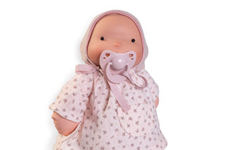 Antonio Juan dolls - Pink Ariel with matching hood. Organic doll (86322)