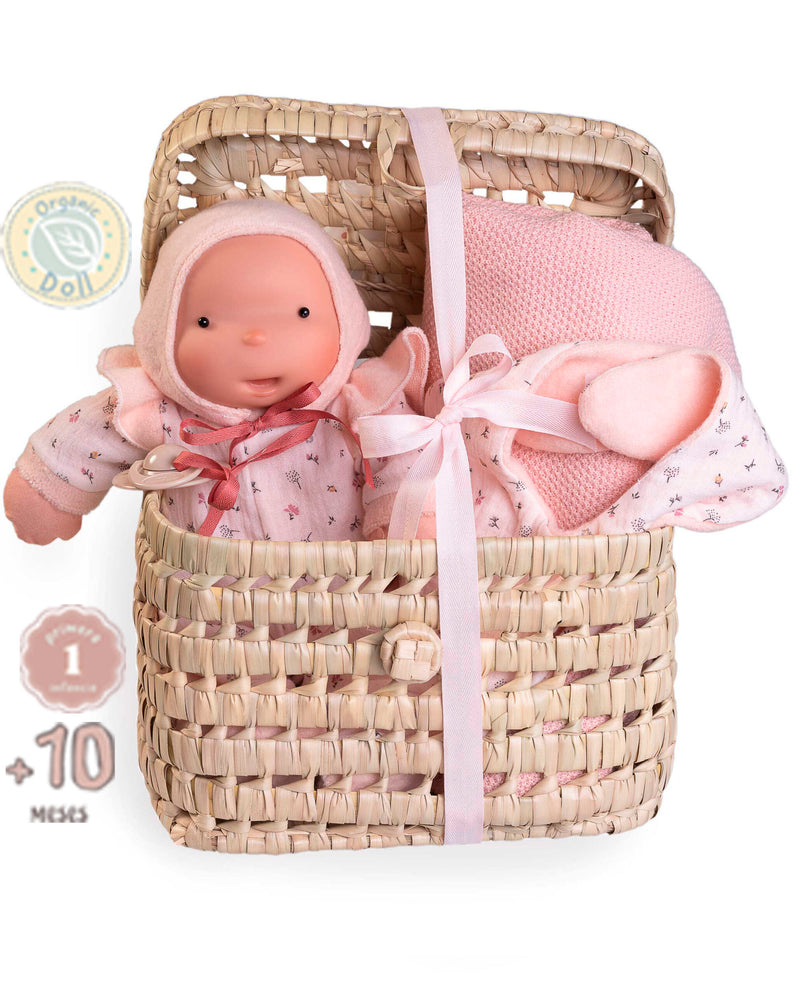Muñecas Antonio Juan - Canastilla con Ariel para los papis y el bebé. Organic doll (86326)