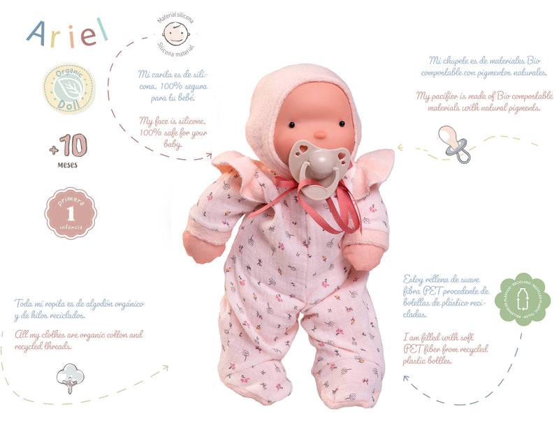 Muñecas Antonio Juan - Canastilla con Ariel para los papis y el bebé. Organic doll (86326)