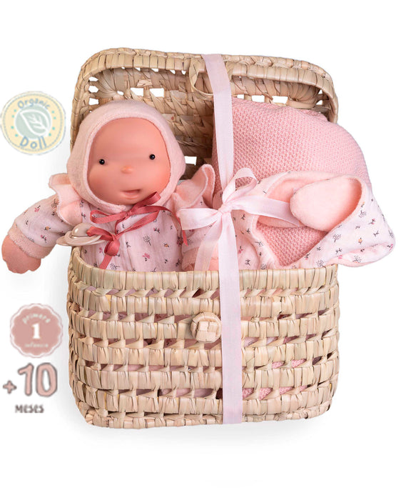 Antonio Juan dolls - Basket with Ariel for the parents and the baby. Organic doll (86326)