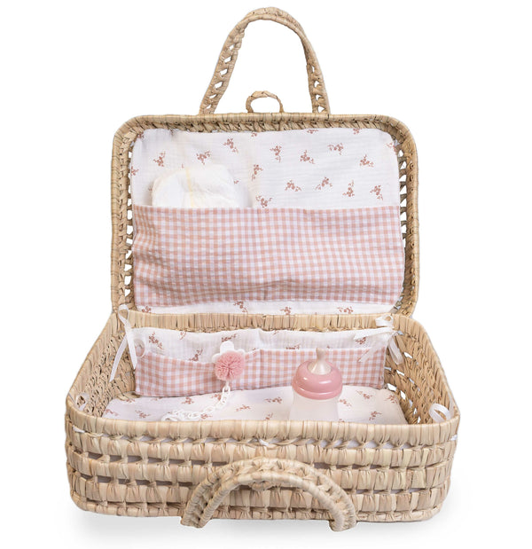 Maleta de Palma flores y vichy Antonio Juan referencia 92321