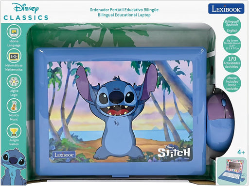 Ordenador Educativo Lexibook Stitch JC599Di2 con 170 actividades bilingües - Pantalla LCD 6.67 pulgadas y diseño portátil
