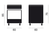 Medidas de la cocina Vitrokitchen PF6060I: 60 cm de ancho, 60 de fondo y 85 de alto