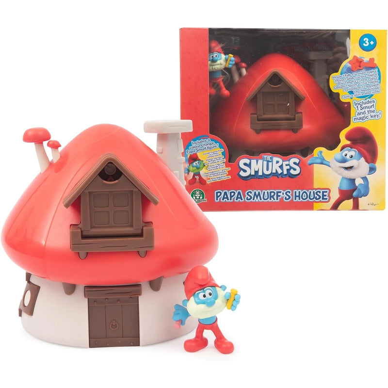 Casa de Papá Pitufo Magic Key de Famosa PUF40000 junto a su caja