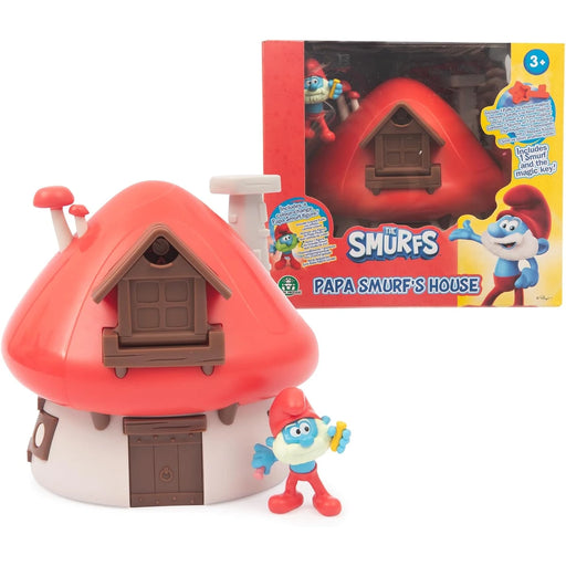 Casa de Papá Pitufo Magic Key de Famosa PUF40000 junto a su caja