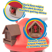 La llave mágica abre la casa y después se guarda en su escondite secreto