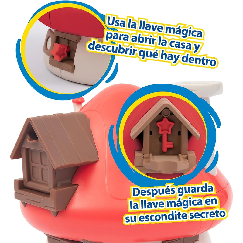 La llave mágica abre la casa y después se guarda en su escondite secreto
