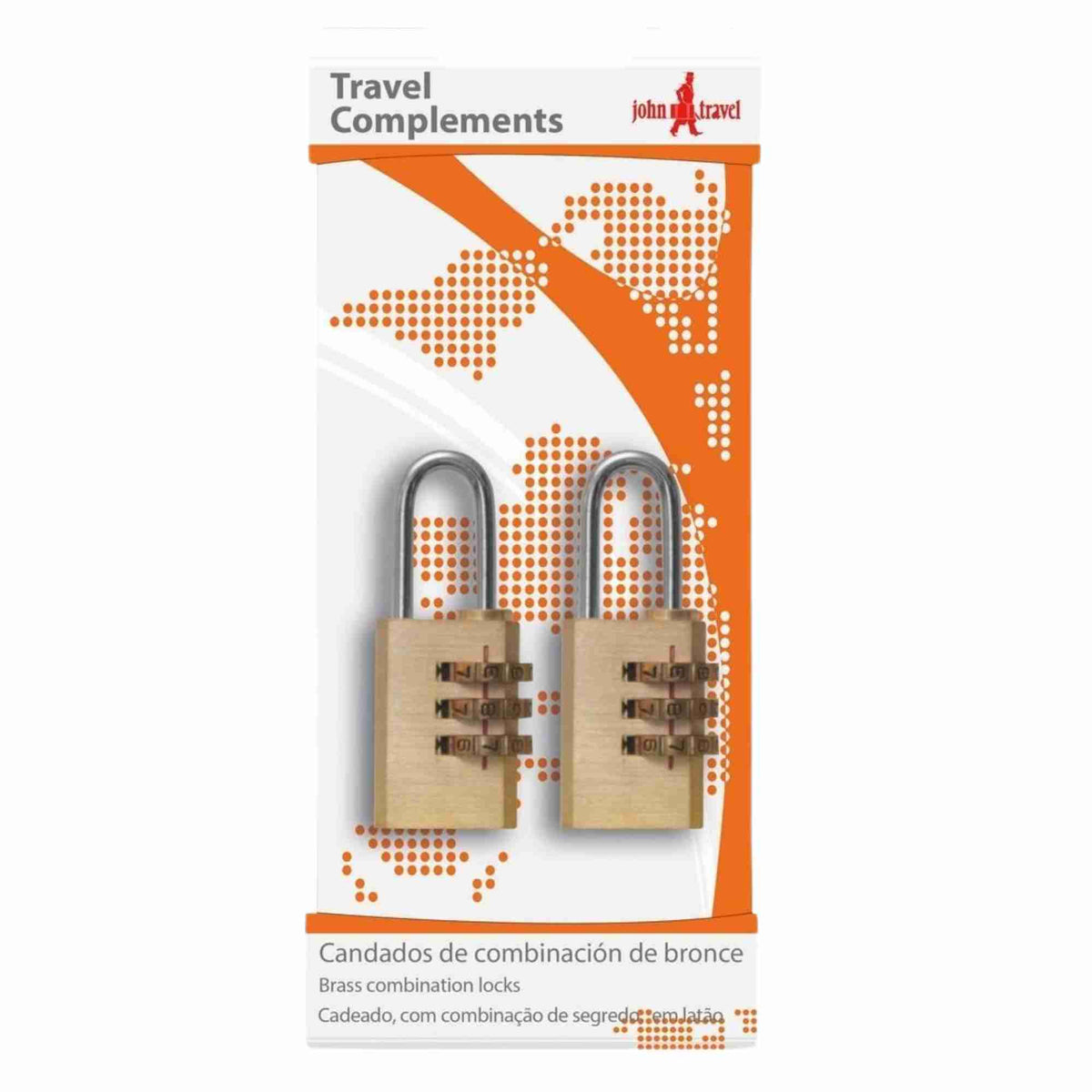 Pack 2 candados de combinación John Travel
