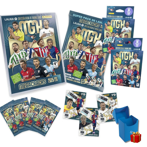 Pack Exclusivo Megacracks 2025/26 con megapack de inicio, 16 sobres adicionales y deckbox de regalo para coleccionistas

