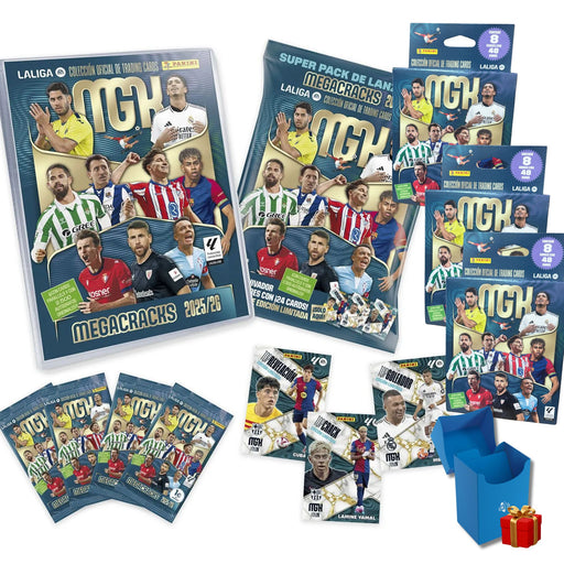 Pack Exclusivo Megacracks 2025/26 con megapack de inicio, 24 sobres adicionales y deckbox de regalo para coleccionistas serios

